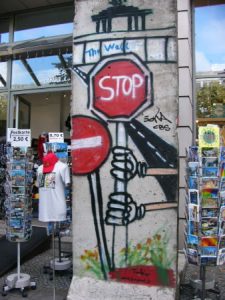 Berlin - section of the notorious Berlin wall