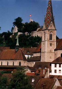 Switzerland - tiled rooftops in Baden