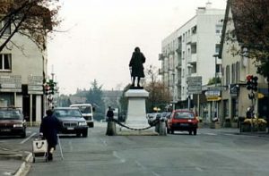 Switzerland - Voltaire statue in Ferney center  François-Marie Arouet