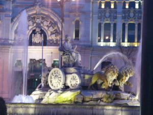 Fountain in front of Madrid City Hall