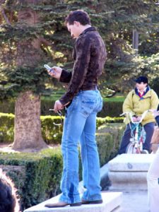 Europe - Madrid, Spain - Guy with cell phone