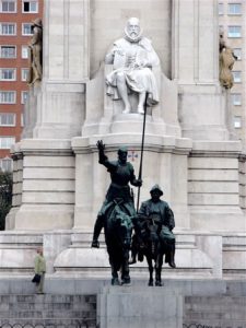 Cervantes memorial in central Madrid
