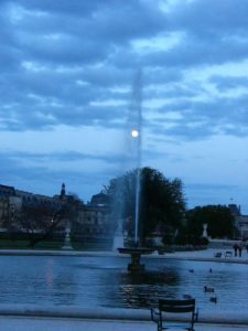 Paris - fountain at the Louvre