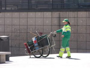 Madrid street sweeper