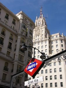 Madrid's beautiful city center - Gran Via Metro station