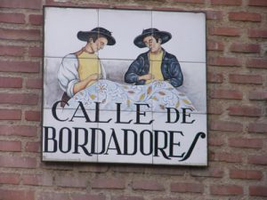 Madrid's beautiful city center Calle de Bordadores