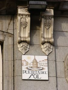 Madrid's beautiful city center Puerta del Sol