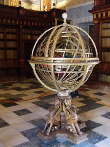 Armillary sphere in the library