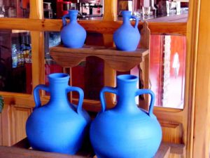 Blue pottery. Almagro, a charming town of
