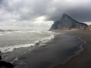 The famous 'rock' of Gibraltar