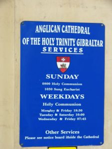 Anglican Cathedral sign