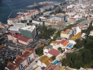 View from the top of Gibraltar. The