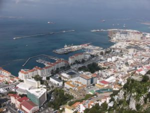 View from the top of Gibraltar. The