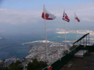 View from the top of Gibraltar. The