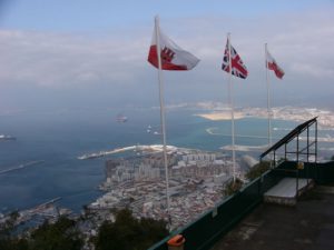 View from the top of Gibraltar. The