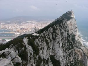 View from the top of Gibraltar. The