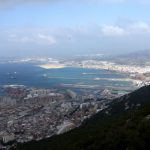 View from the top of Gibraltar. The