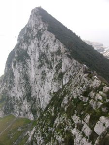 View from the top of Gibraltar. The