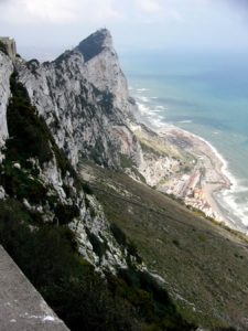 View from the top of Gibraltar. The