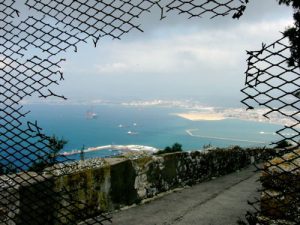 View from the top of Gibraltar. The