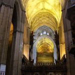Seville - interior of the cathedral; longest nave in Spain.