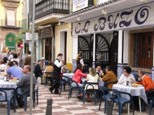 Seville is city of cafes and restaurants.