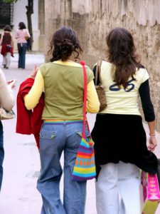 Seville - girls walking down the street
