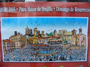 Trujillo - Plaza Mayor de Trujillo sign