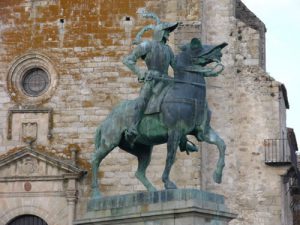 Trujillo - statue of Pizarro in