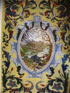 Toledo - ceramic tile mosaic depicting the city