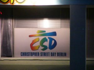 Germany: Gay Berlin - Christopher Street Day sign