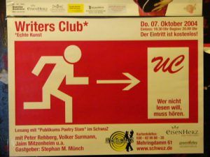 Germany: Gay Berlin - Writers Club sign