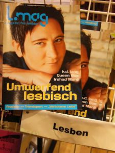 Lesbian magazine at Man-O-Meter gay center