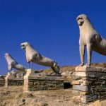 The Greek Islands On the Aegean island of Delos are the