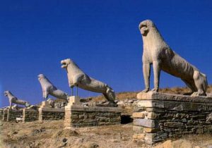 The Greek Islands On the Aegean island of Delos are the