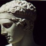 Classic Greek statue detail, island of Rhodes