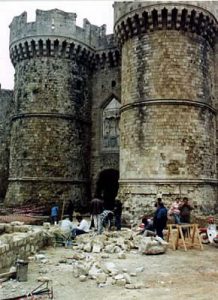 Rhodes old city wall repairs are