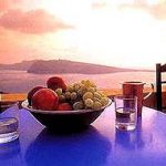 Santorini Sunset with fruit