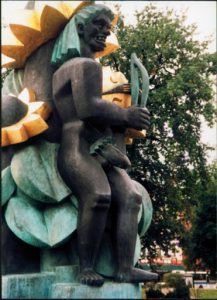 Stockholm hyper-masculine statue