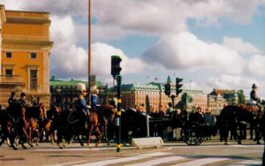 Stockholm: royal carriage with King and