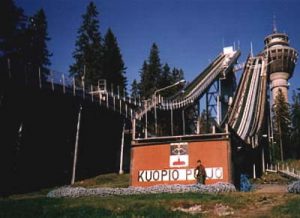 Kuopio-dual 100' ski jumps with sky tower