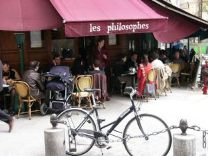 Popular gay cafe - note baby