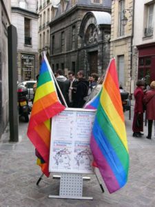 Gay rainbow flags