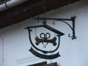 Szentendre - shop sign (bone shop?)