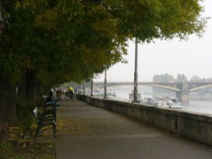 Promenade along the river in Buda