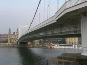 Modern bridge over the Danube from