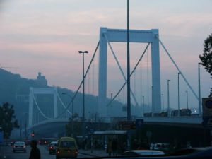 Blue evening haze over the Elizabeth