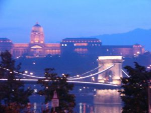 Blue evening haze over the Elizabeth