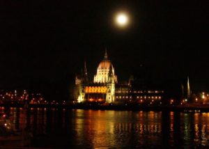 Full moon over Parliament