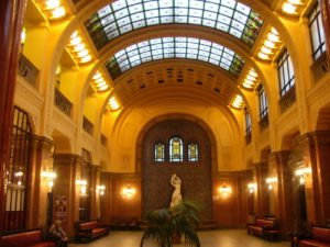 Entry hall to Gellert Hotel and